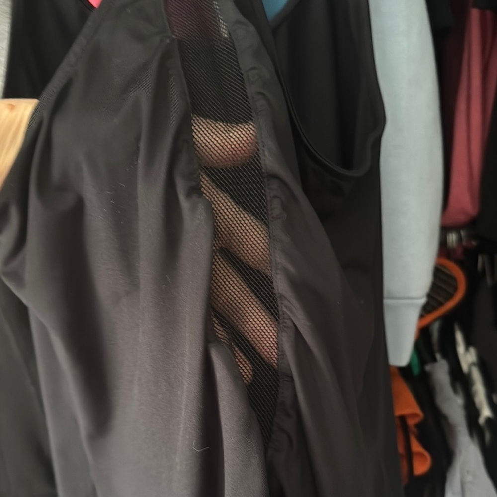Black Mesh Racerback Women's Top - Picture 7 of 7